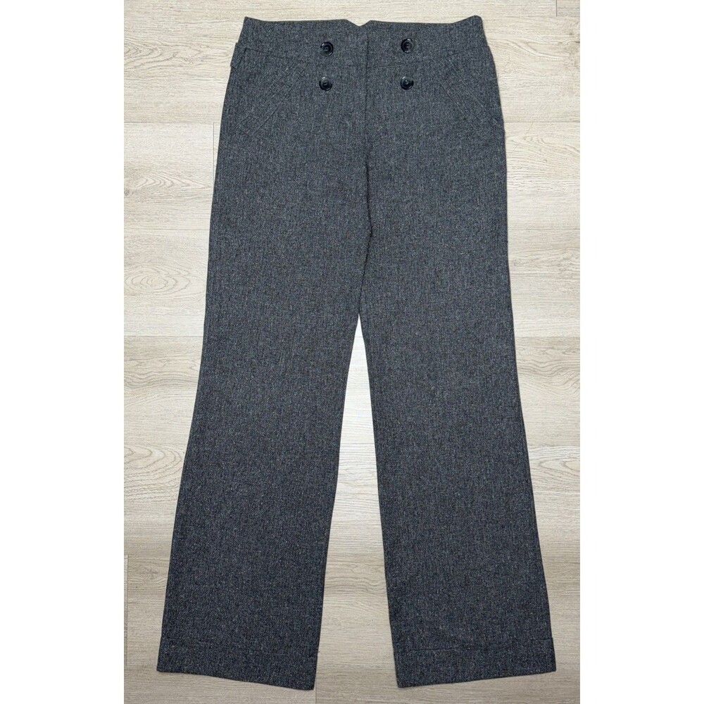 Vintage Boston Proper Dress Pants Size 6 Womens Linen Blend 4 Button Straight